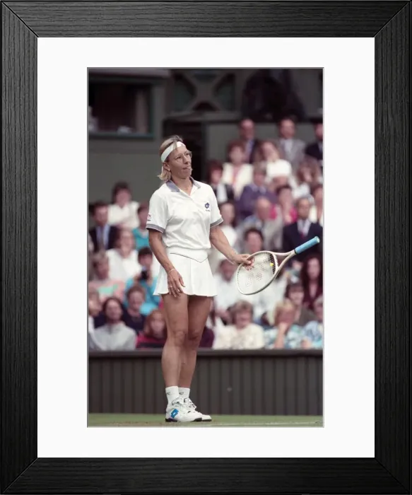 Framed Print : All England Lawn Tennis Championships at Wimbledon. Ladies Singles Martina