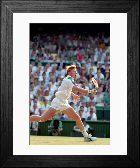 Framed Print : Wimbledon Tennis. Mens Semi. Boris Becker v. David Wheaton. July 1991 91-4275-190 Framed Print : Wimbledon Tennis. Mens Semi. Boris Becker v. David Wheaton. July 1991 91-4275-190