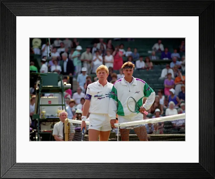 Framed Print : Wimbledon Tennis. Mens Semi Final. Boris Becker v. David Wheaton