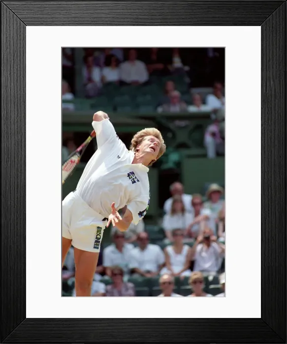 Framed Print : Wimbledon Tennis. Stefan Edberg v. Michael Stich. July 1991 91-4275-128 Framed Print : Wimbledon Tennis. Stefan Edberg v. Michael Stich. July 1991 91-4275-128