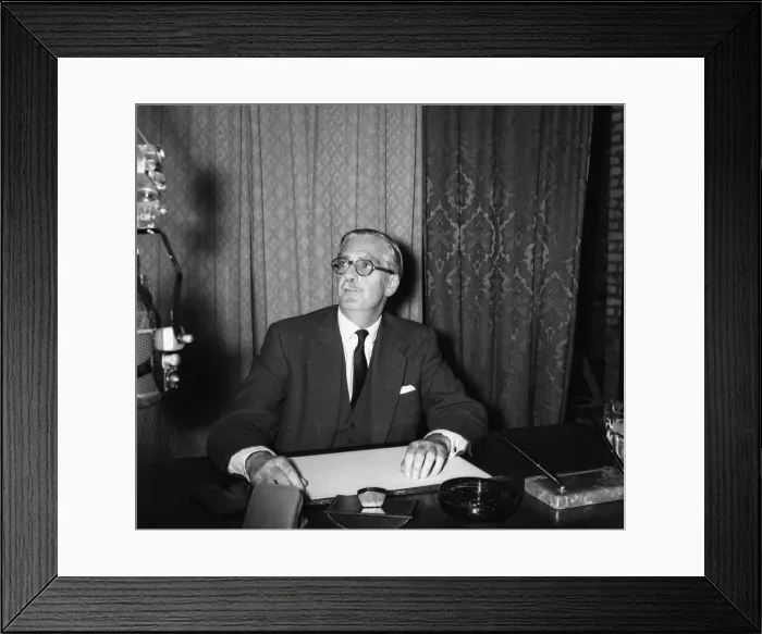 Framed Print : Suez Crisis 1956 The Prime Minister Anthony Eden at Lime Grove Television Studios Framed Print : Suez Crisis 1956 The Prime Minister Anthony Eden at Lime Grove Television Studios