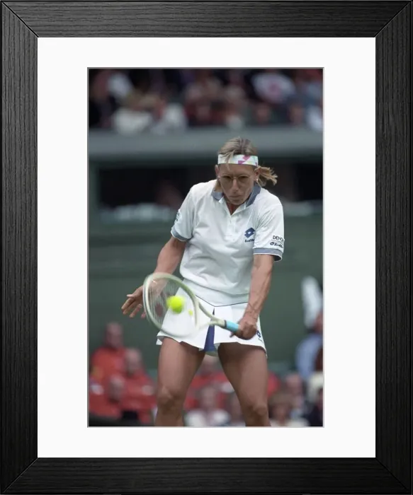 Framed Print : All England Lawn Tennis Championships at Wimbledon. Ladies Singles Martina
