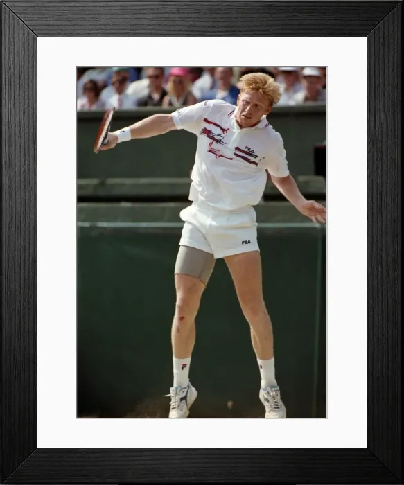 Framed Print : Wimbledon. Mens Final: Michael Stich vs. Boris Becker. July 1991 91-4302-292 Framed Print : Wimbledon. Mens Final: Michael Stich vs. Boris Becker. July 1991 91-4302-292