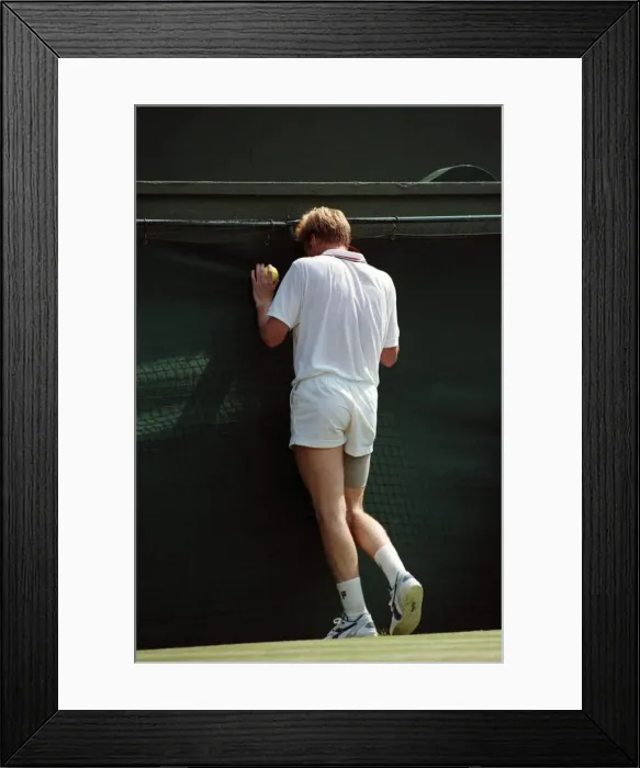 Framed Print : Wimbledon. Mens Final: Michael Stich vs. Boris Becker. July 1991 91-4302-290 Framed Print : Wimbledon. Mens Final: Michael Stich vs. Boris Becker. July 1991 91-4302-290