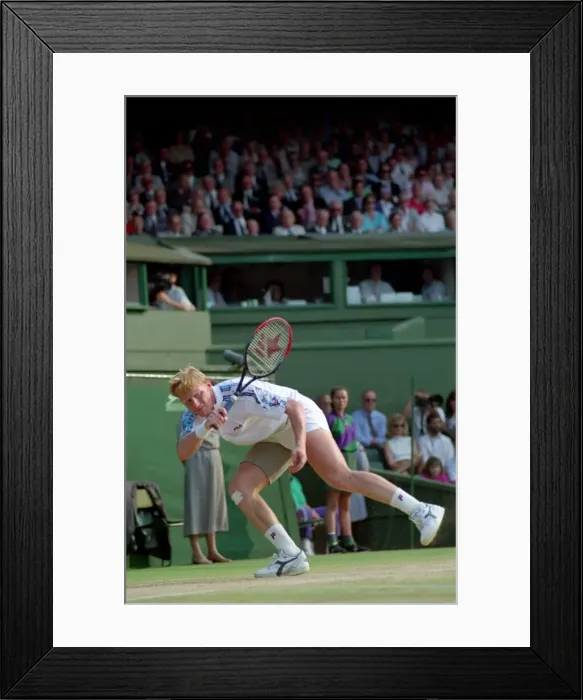 Framed Print : Wimbledon Tennis. Mens Semi. Boris Becker v. David Wheaton. July 1991 91-4275-197 Framed Print : Wimbledon Tennis. Mens Semi. Boris Becker v. David Wheaton. July 1991 91-4275-197