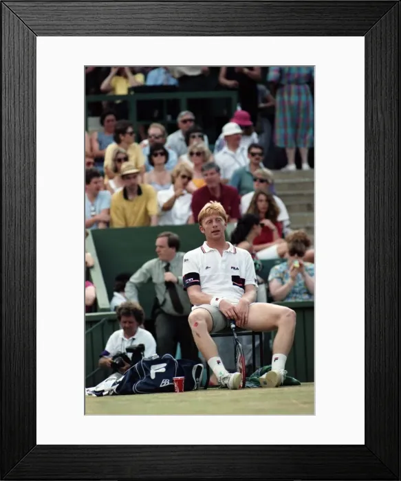 Framed Print : Wimbledon. Mens Final: Michael Stich vs. Boris Becker Framed Print : Wimbledon. Mens Final: Michael Stich vs. Boris Becker
