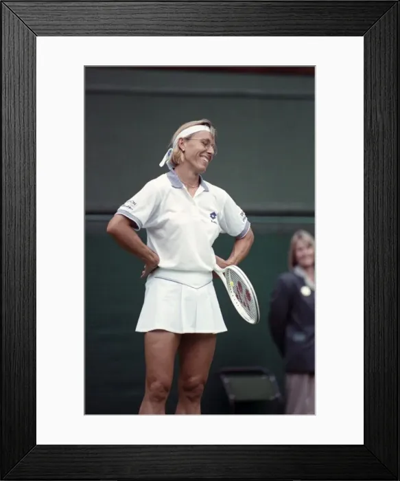 Framed Print : All England Lawn Tennis Championships at Wimbledon. Ladies Singles Martina