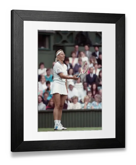 Framed Print : All England Lawn Tennis Championships at Wimbledon. Ladies Singles Martina