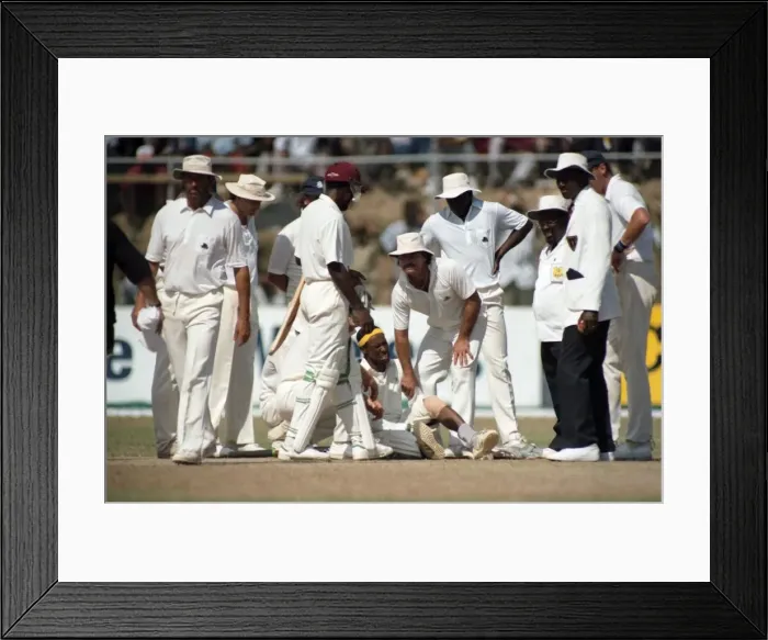 Framed Print : Cricket 1st Test. West Indies v. England. February 1990 90-1173A-062 Framed Print : Cricket 1st Test. West Indies v. England. February 1990 90-1173A-062