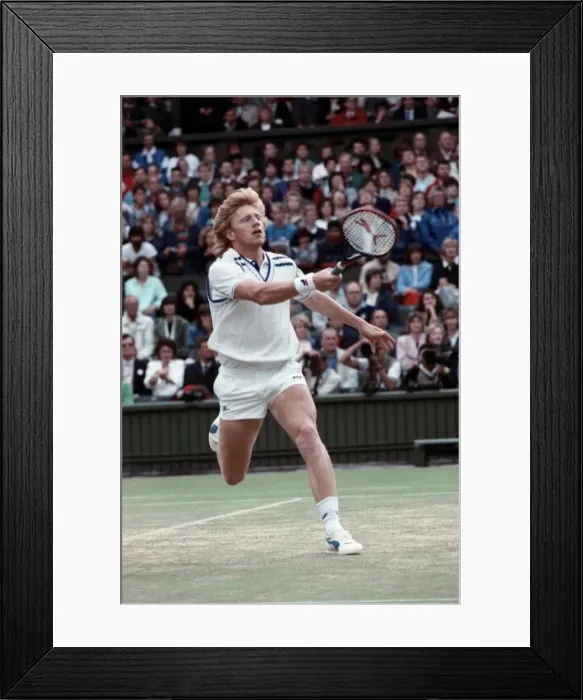 Framed Print : Wimbledon Final. Boris Becker v. Stefan Edberg. July 1988 88-3581-005