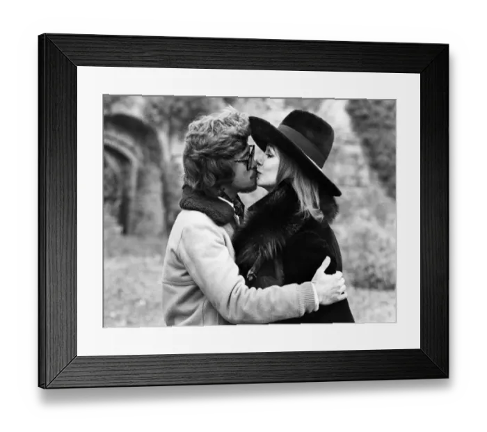 Framed Print : April Ashley, the worlds most famous sex-change, kissed the new man in her life