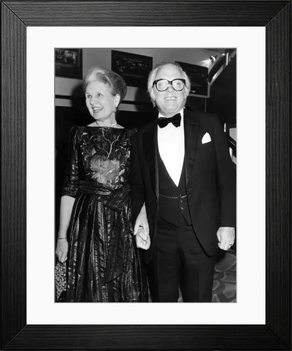 Framed Print : Sir Richard and Lady Attenborough. March 1984 P016987 Framed Print : Sir Richard and Lady Attenborough. March 1984 P016987