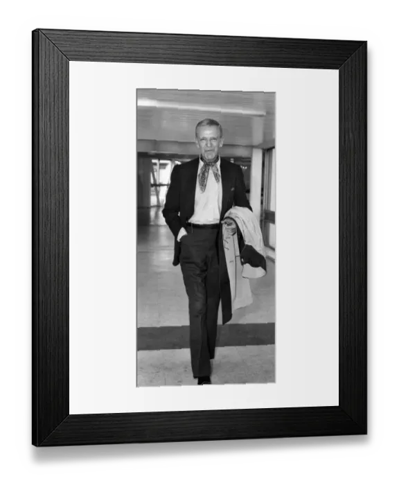 Framed Print : Veteran Hollywood dancing movie star Fred Astaire arrived at London Framed Print : Veteran Hollywood dancing movie star Fred Astaire arrived at London