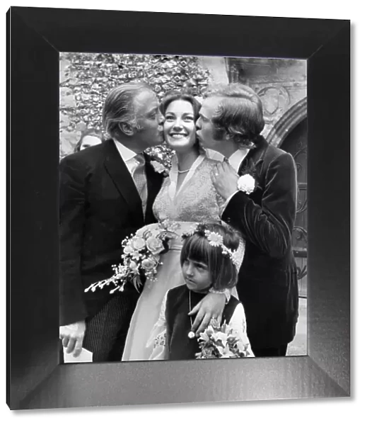 Richard Attenborough kisses the bride 'Jane Seymour'