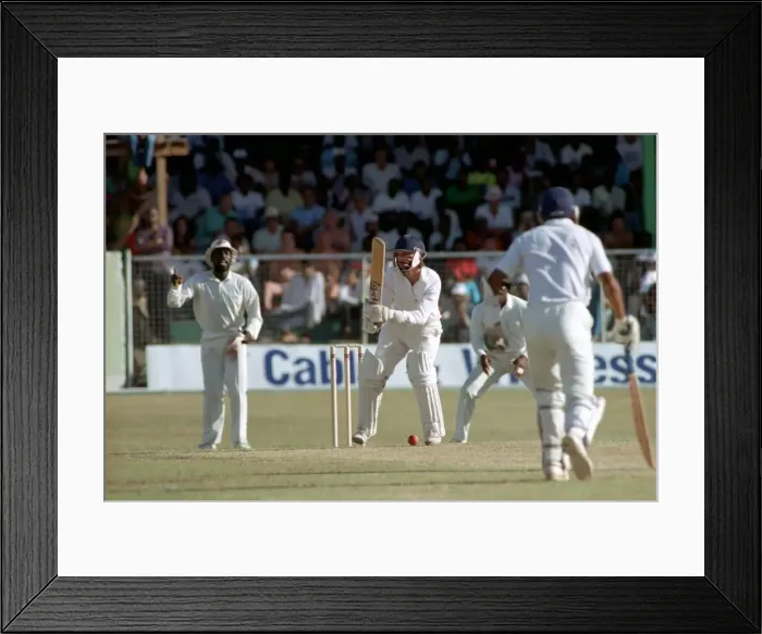 Framed Print : Cricket. West Indies v. England. May 1990 90-2761-196. Allan Lamb (c) Framed Print : Cricket. West Indies v. England. May 1990 90-2761-196. Allan Lamb (c)