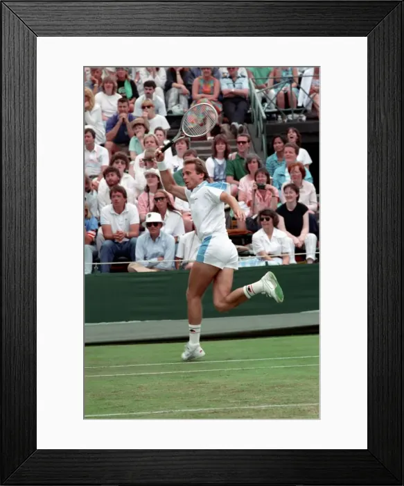 Framed Print : Wimbledon Tennis. John Lloyd. June 1988 88-3422-040
