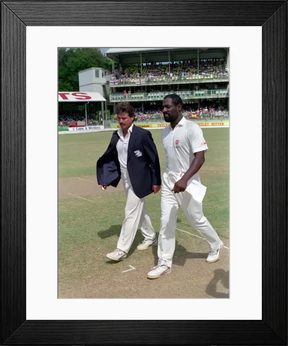 Framed Print : Cricket. West Indies v. England. May 1990 90-2761-285. Allan Lamb Framed Print : Cricket. West Indies v. England. May 1990 90-2761-285. Allan Lamb