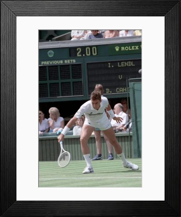 Framed Print : Wimbledon. Ivan Lendl v. Darren Cahill. June 1988 88-3342-058 Framed Print : Wimbledon. Ivan Lendl v. Darren Cahill. June 1988 88-3342-058