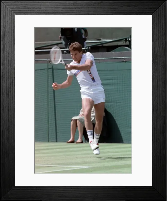 Framed Print : Wimbledon. Jimmy Connors. June 1988 88-3372-017