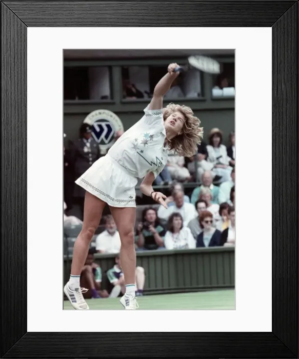 Framed Print : Wimbledon Tennis. Staffi Graf. June 1988 88-3396-045