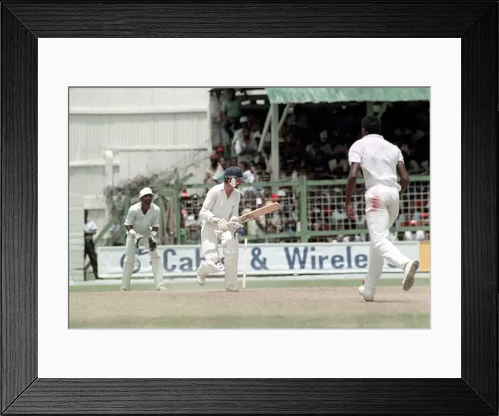 Framed Print : Cricket 5th Test. West Indies v. England. April 1990 90-2286-063 Antigua Recreation Framed Print : Cricket 5th Test. West Indies v. England. April 1990 90-2286-063 Antigua Recreation