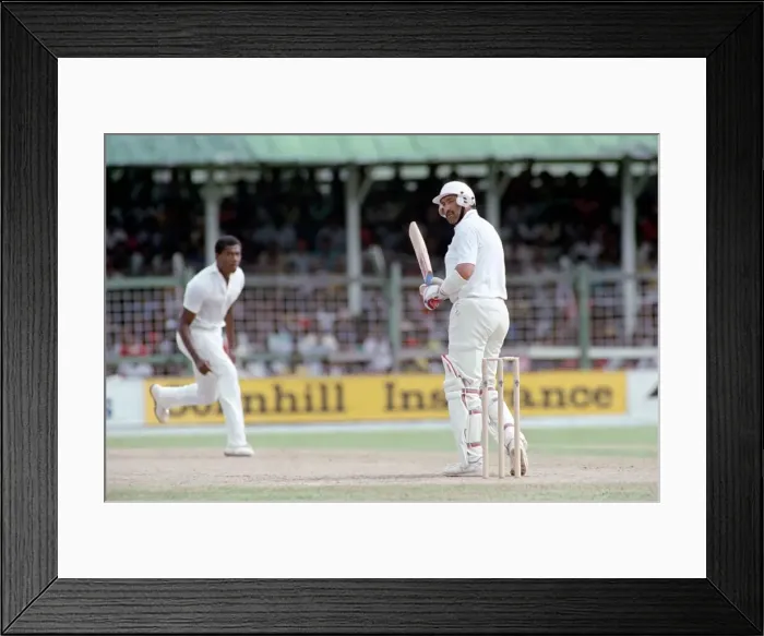 Framed Print : Cricket 5th Test. West Indies v. England. April 1990 90-2286-025 Antigua Recreation