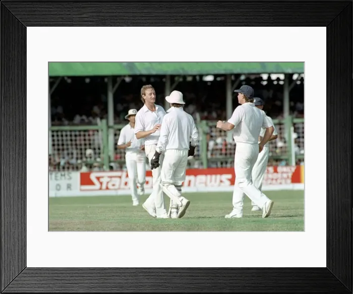 Framed Print : Cricket 5th Test. West Indies v. England. April 1990 90-2286-008 Antigua Recreation Framed Print : Cricket 5th Test. West Indies v. England. April 1990 90-2286-008 Antigua Recreation