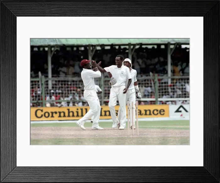 Framed Print : Cricket 5th Test. West Indies v. England. April 1990 90-2286-099 Antigua Recreation Framed Print : Cricket 5th Test. West Indies v. England. April 1990 90-2286-099 Antigua Recreation