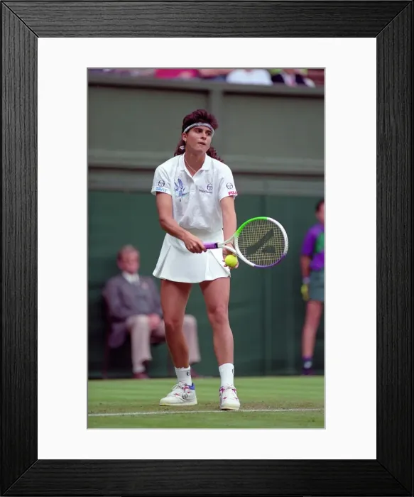 Framed Print : All England Lawn Tennis Championships at Wimbledon. Gabriella Sabatini in action