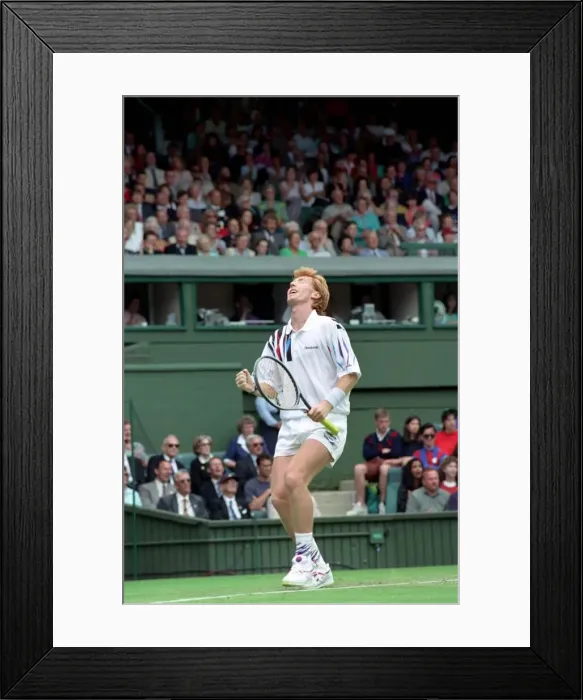 Framed Print : All England Lawn Tennis Championships at Wimbledon. Mark Woodforde shows his Framed Print : All England Lawn Tennis Championships at Wimbledon. Mark Woodforde shows his
