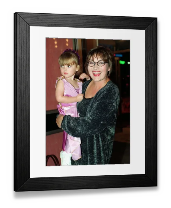 Framed Print : lorraine kelly gmtv presenter 9th october 1997 with her daughter rosie in fancy dress Framed Print : lorraine kelly gmtv presenter 9th october 1997 with her daughter rosie in fancy dress