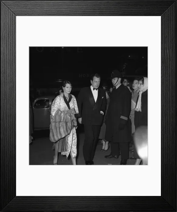 Framed Print : Marquis of Milford Haven 1958 with Eva Bartok at premiere of ballet