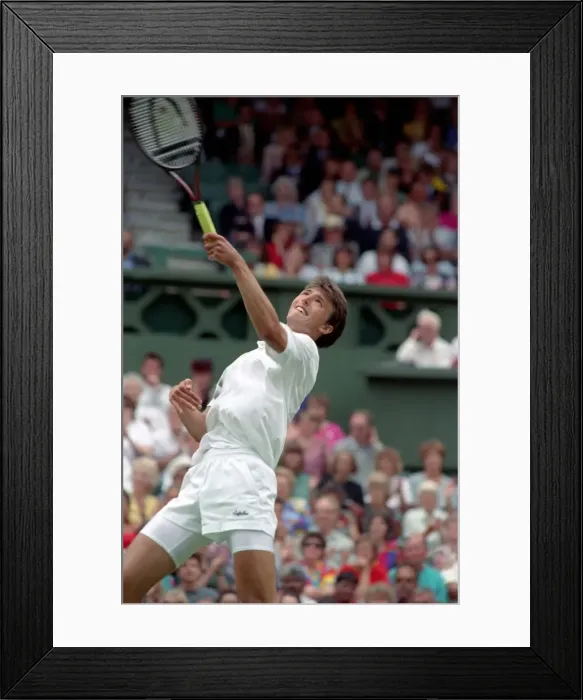 Framed Print : All England Lawn Tennis Championships at Wimbledon. Goran Ivanisevic in action Framed Print : All England Lawn Tennis Championships at Wimbledon. Goran Ivanisevic in action