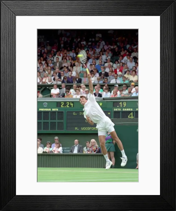 Framed Print : All England Lawn Tennis Championships at Wimbledon. Goran Ivanisevic in action