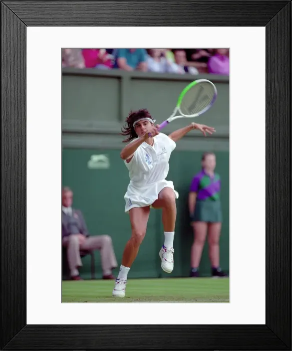 Framed Print : All England Lawn Tennis Championships at Wimbledon. Gabriella Sabatini in action Framed Print : All England Lawn Tennis Championships at Wimbledon. Gabriella Sabatini in action
