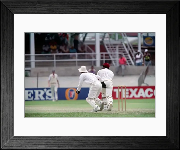 Framed Print : February 1990 90-1082-107 International Test Match Cricket. West Indies vs England