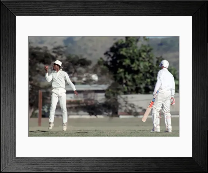 Framed Print : February 1990 90-1082-009 International Test Match Cricket. West Indies vs England Framed Print : February 1990 90-1082-009 International Test Match Cricket. West Indies vs England