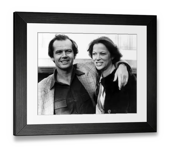 Framed Print : American Actor, Jack Nicholson and actress Louise Fletcher in London to promote their