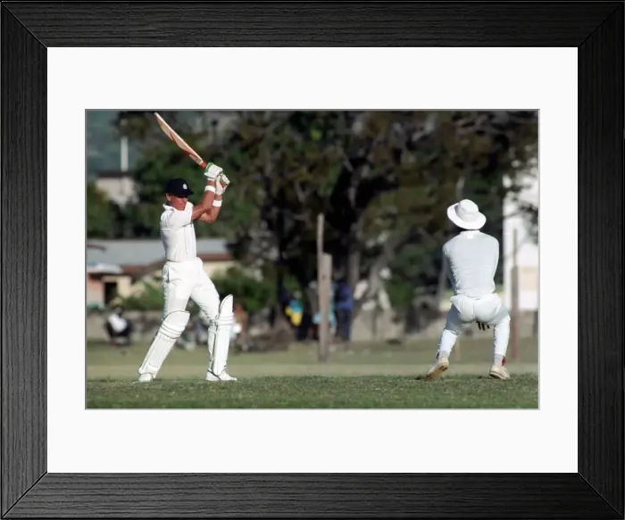 Framed Print : February 1990 90-1082-026 International Test Match Cricket. West Indies vs England