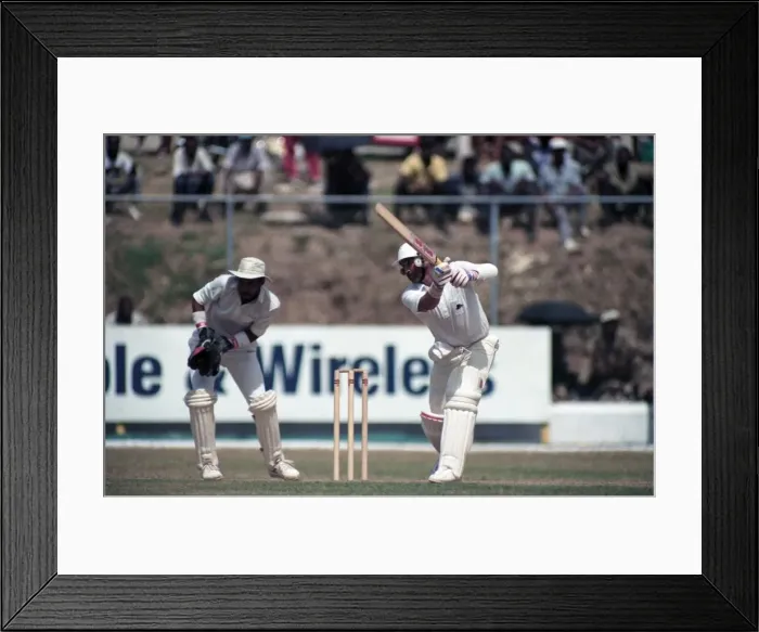 Framed Print : Cricket - Test. England v. Jamaica. February 1990 90-1064A-033 Framed Print : Cricket - Test. England v. Jamaica. February 1990 90-1064A-033