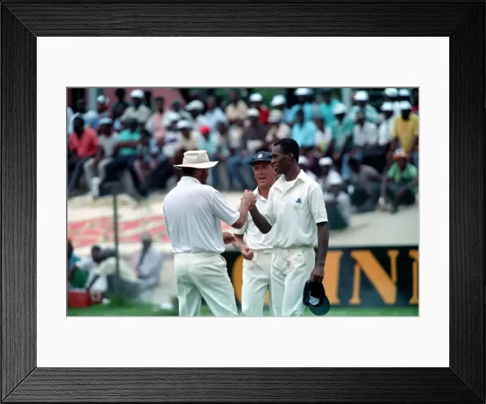 Framed Print : February 1990 90-1082-120 International Test Match Cricket. West Indies vs England Framed Print : February 1990 90-1082-120 International Test Match Cricket. West Indies vs England