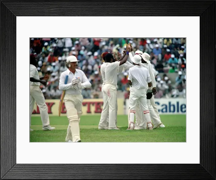 Framed Print : February 1990 90-1082-074 International Test Match Cricket. West Indies vs England Framed Print : February 1990 90-1082-074 International Test Match Cricket. West Indies vs England