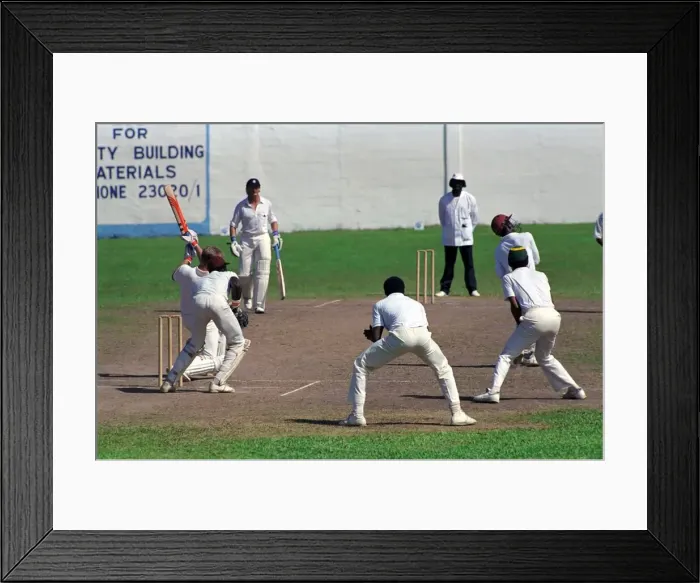 Framed Print : February 1990 90-1082-069 International Test Match Cricket. West Indies vs England Framed Print : February 1990 90-1082-069 International Test Match Cricket. West Indies vs England