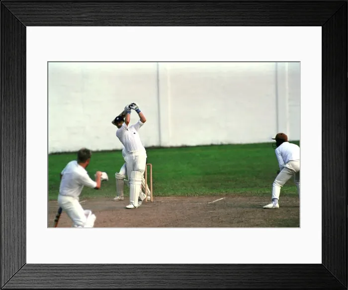 Framed Print : February 1990 90-1082-064 International Test Match Cricket. West Indies vs England