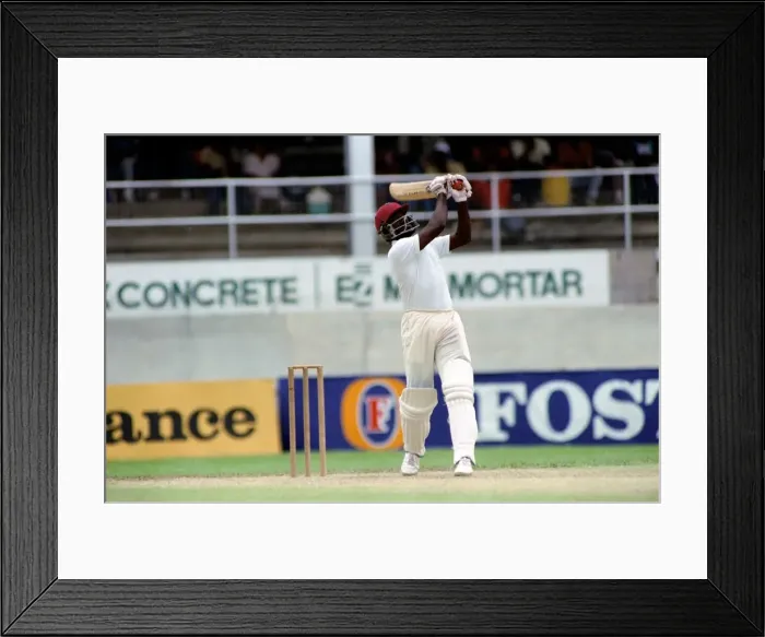 Framed Print : February 1990 90-1082-056 International Test Match Cricket. West Indies vs England