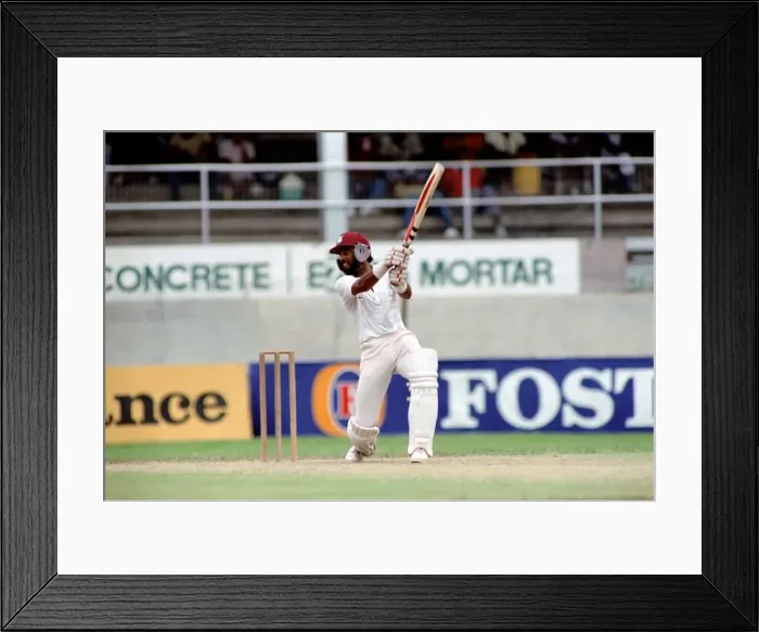 Framed Print : February 1990 90-1082-058 International Test Match Cricket. West Indies vs England