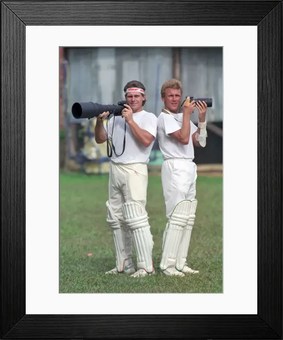 Framed Print : February 1990 90-1082-030 International Test Match Cricket. West Indies vs England