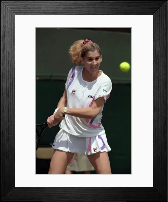 Framed Print : All England Lawn Tennis Chamionships at Wimbledon Ladies Singles Monica Seles