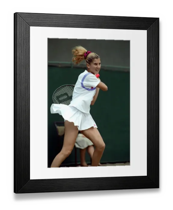 Framed Print : All England Lawn Tennis Chamionships at Wimbledon Ladies Singles Monica Seles