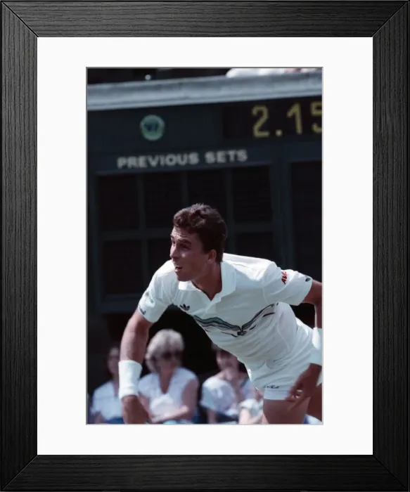 Framed Print : Wimbledon. Ivan Lendl v. Darren Cahill. June 1988 88-3342-021 Framed Print : Wimbledon. Ivan Lendl v. Darren Cahill. June 1988 88-3342-021